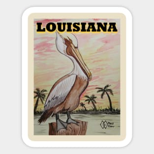 Louisiana Pelican Sticker